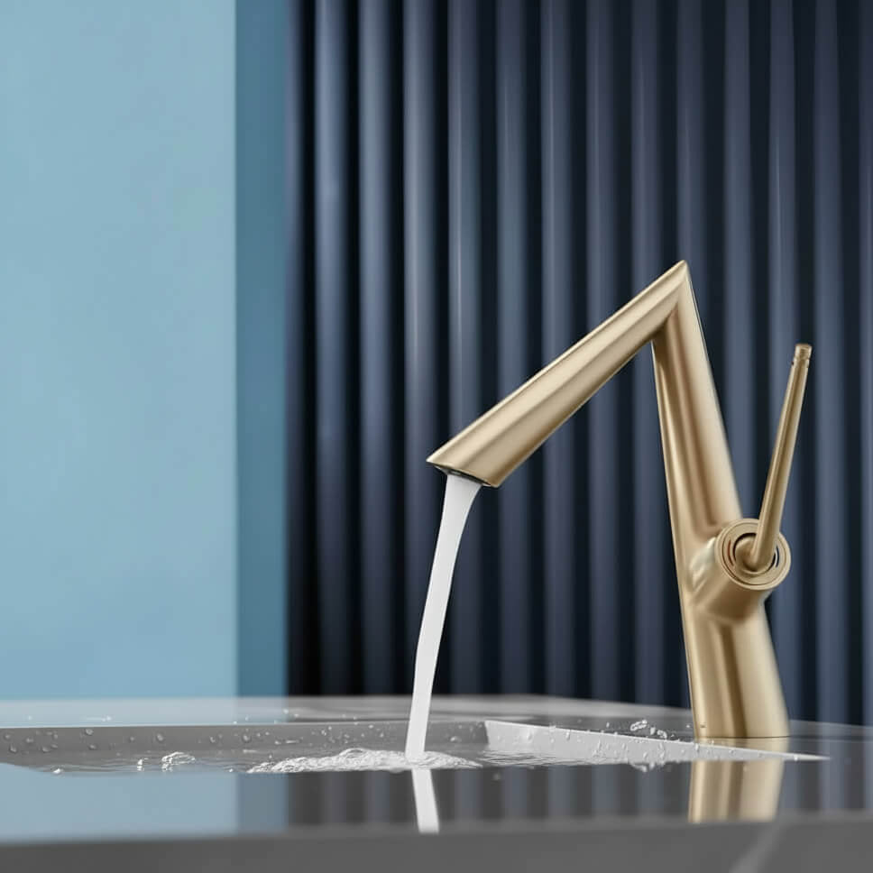 Robinet de lavabo noir contemporain