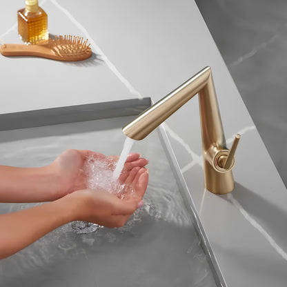 Robinet de lavabo noir contemporain