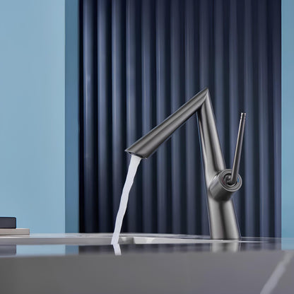 Robinet de lavabo noir contemporain