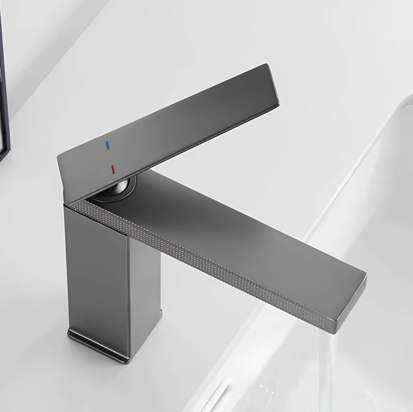 Robinet de lavabo en laiton – mitigeur compact au design épuré