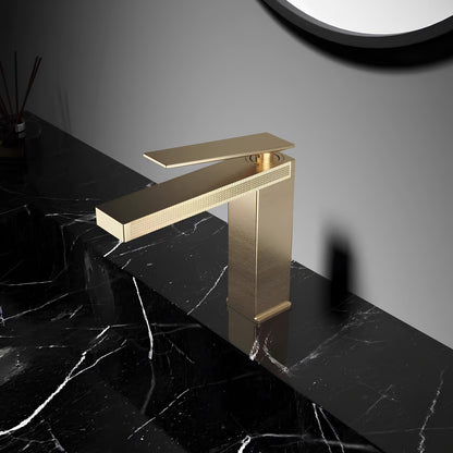 Robinet de lavabo en laiton – mitigeur compact au design épuré