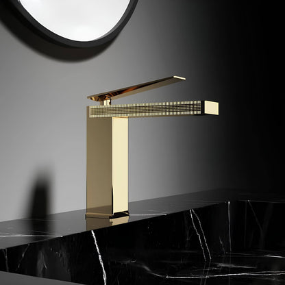 Robinet de lavabo en laiton – mitigeur compact au design épuré