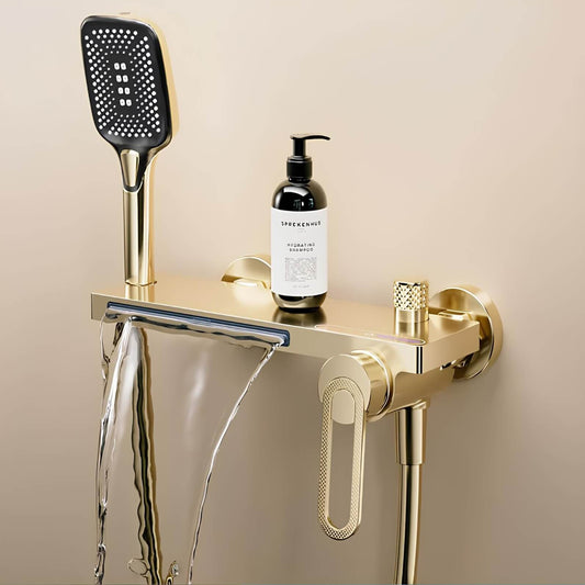 Robinet douche baignoire mural avec douchette