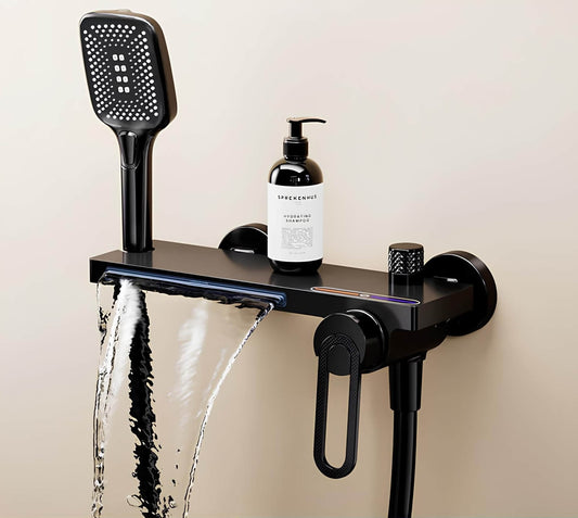 Robinet douche baignoire mural avec douchette
