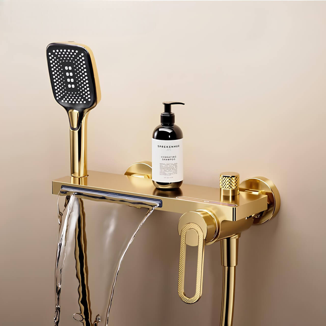 Robinet douche baignoire mural avec douchette