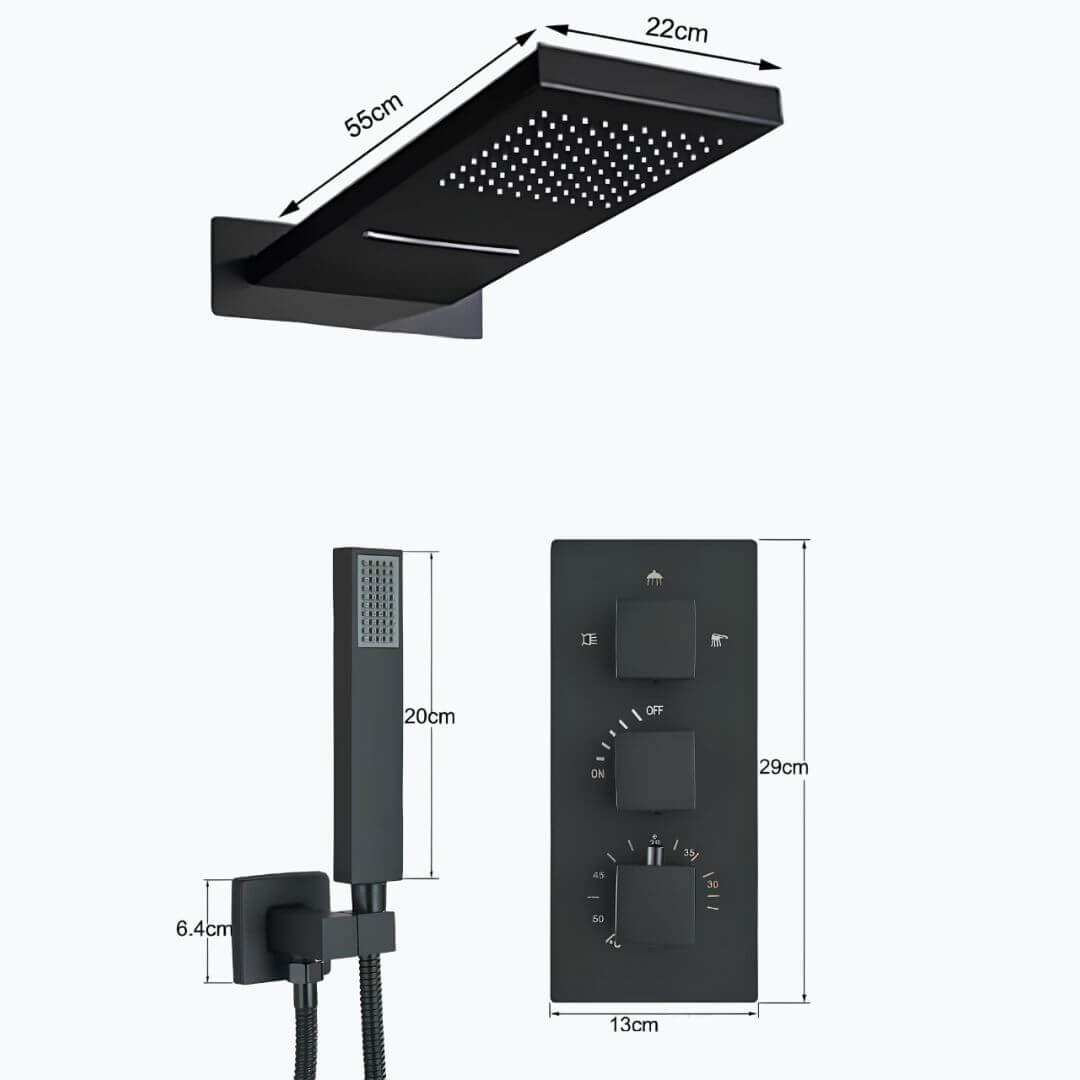 Robinet douche encastré cascade