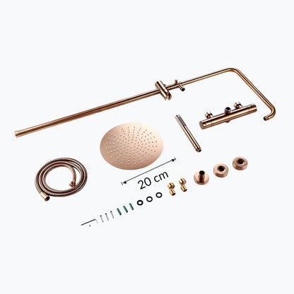 Mitigeur douche thermostatique mural finition laiton poli