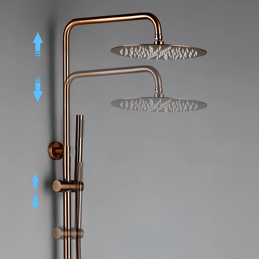 Mitigeur douche thermostatique mural finition laiton poli