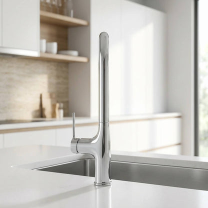 Robinet douchette évier à bec extractible deux jets