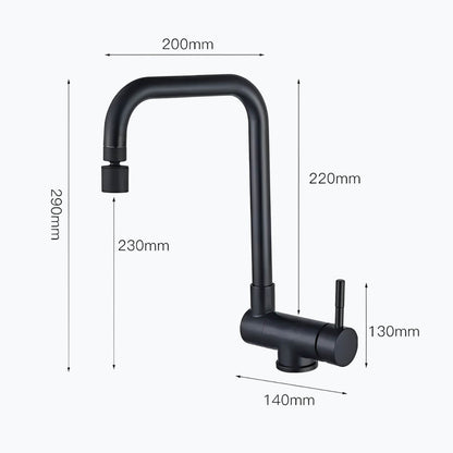 Robinet douchette pour évier inox pliable à double rotation