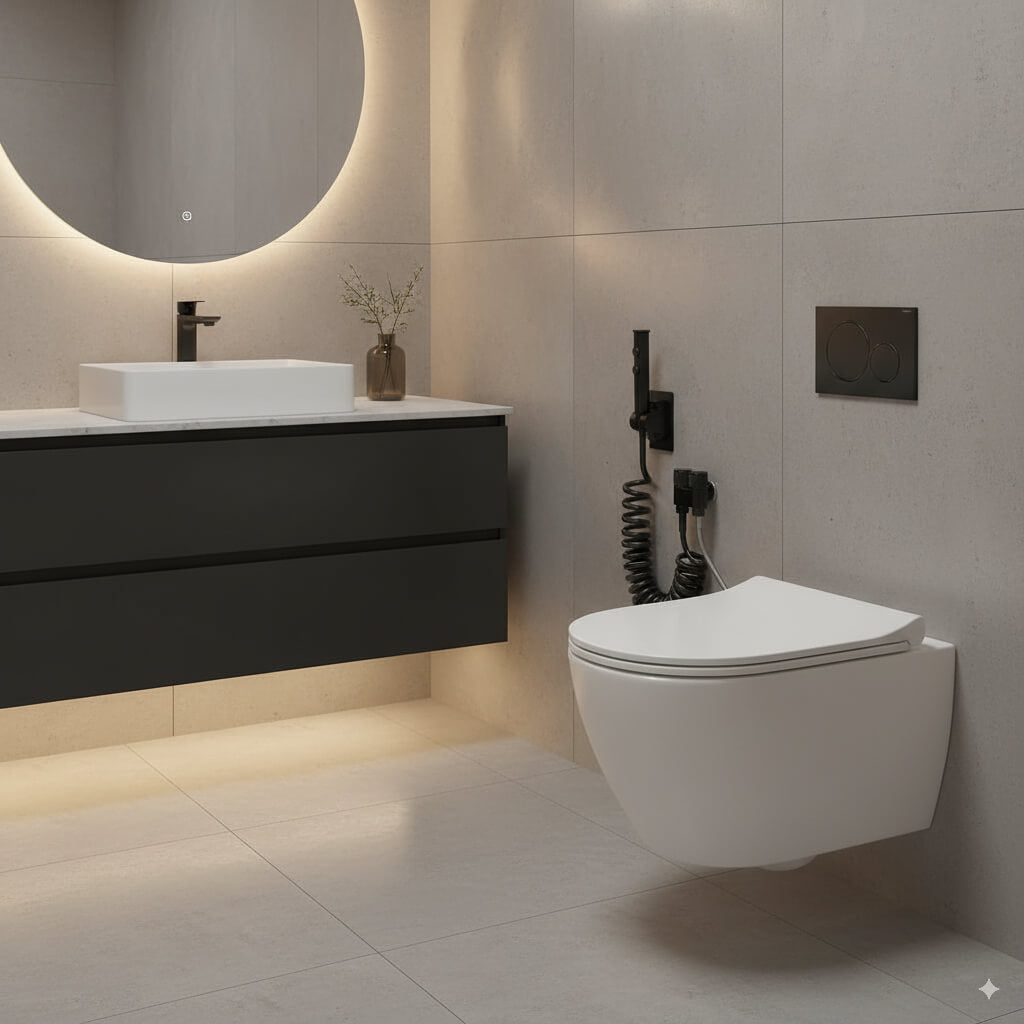 Robinet douchette WC double jet