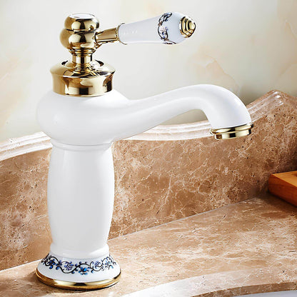 Robinet lavabo en laiton finition antique