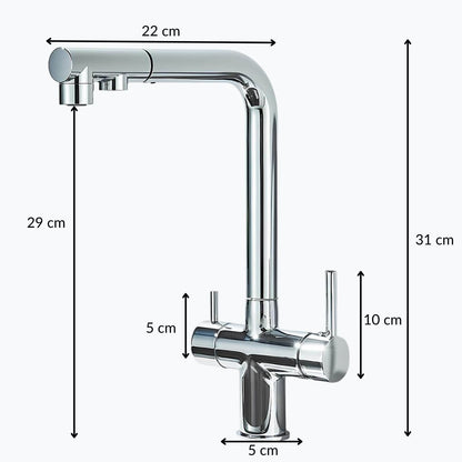 Robinet évier avec double sortie