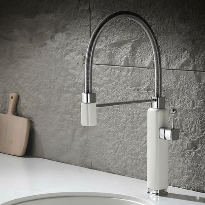 Robinet évier avec douchette extractible – style rétro revisité