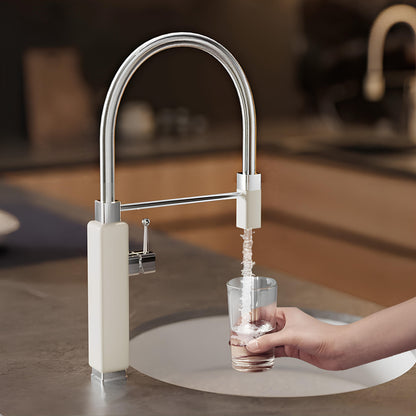 Robinet évier avec douchette extractible – style rétro revisité