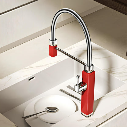 Robinet évier avec douchette extractible – style rétro revisité