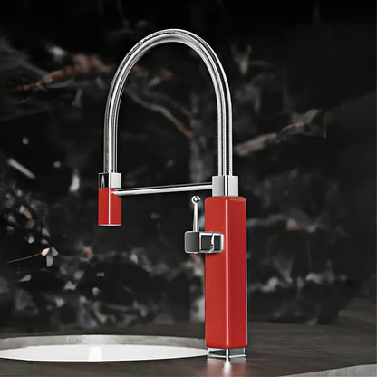 Robinet évier avec douchette extractible – style rétro revisité