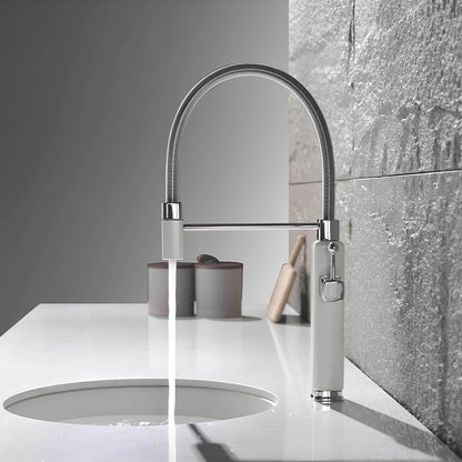 Robinet évier avec douchette extractible – style rétro revisité