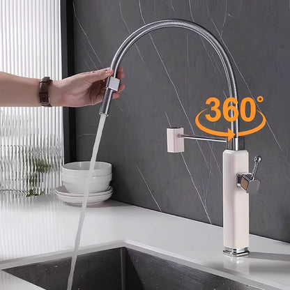 Robinet évier avec douchette extractible – style rétro revisité