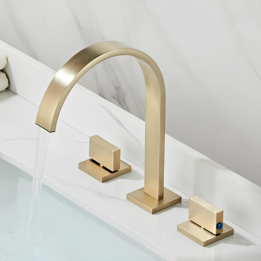 Robinet lavabo 3 trous - Doubles poignées