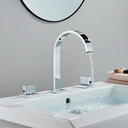 Robinet lavabo 3 trous - Doubles poignées
