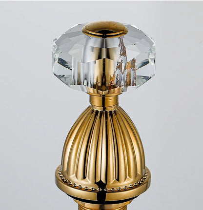 Robinet lavabo à 3 trous– Poignées cristal