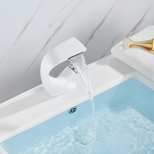 Robinet lavabo à bec cascade