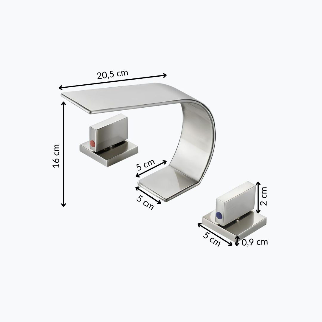 Robinet lavabo - bec effet cascade