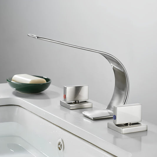 Robinet lavabo - bec effet cascade