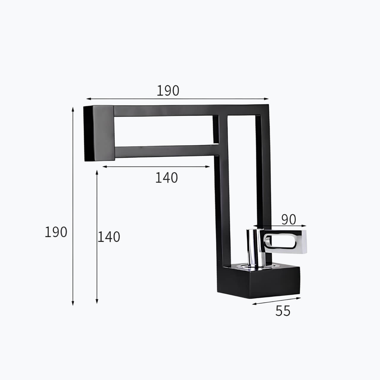 Robinet lavabo cascade –Design moderne