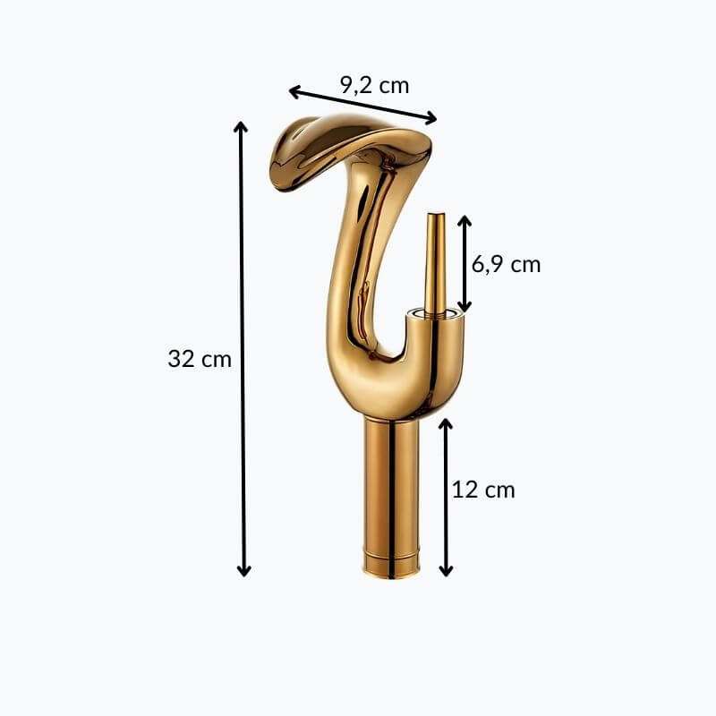 Robinet lavabo cascade grand format – mitigeur design en laiton