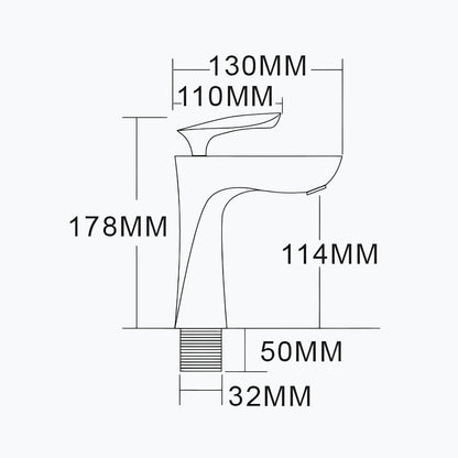 Robinet lavabo cascade – mitigeur au design raffiné