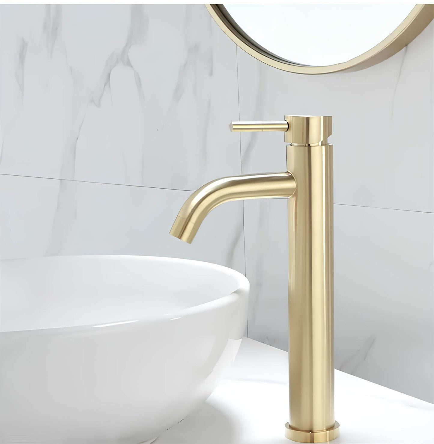 Robinet vasque doré contemporain