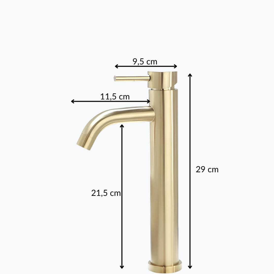 Robinet vasque doré contemporain
