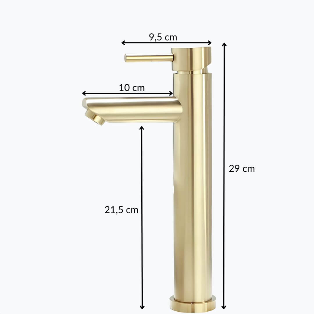 Robinet vasque doré contemporain