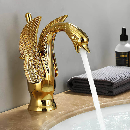 Robinet lavabo en forme de cygne