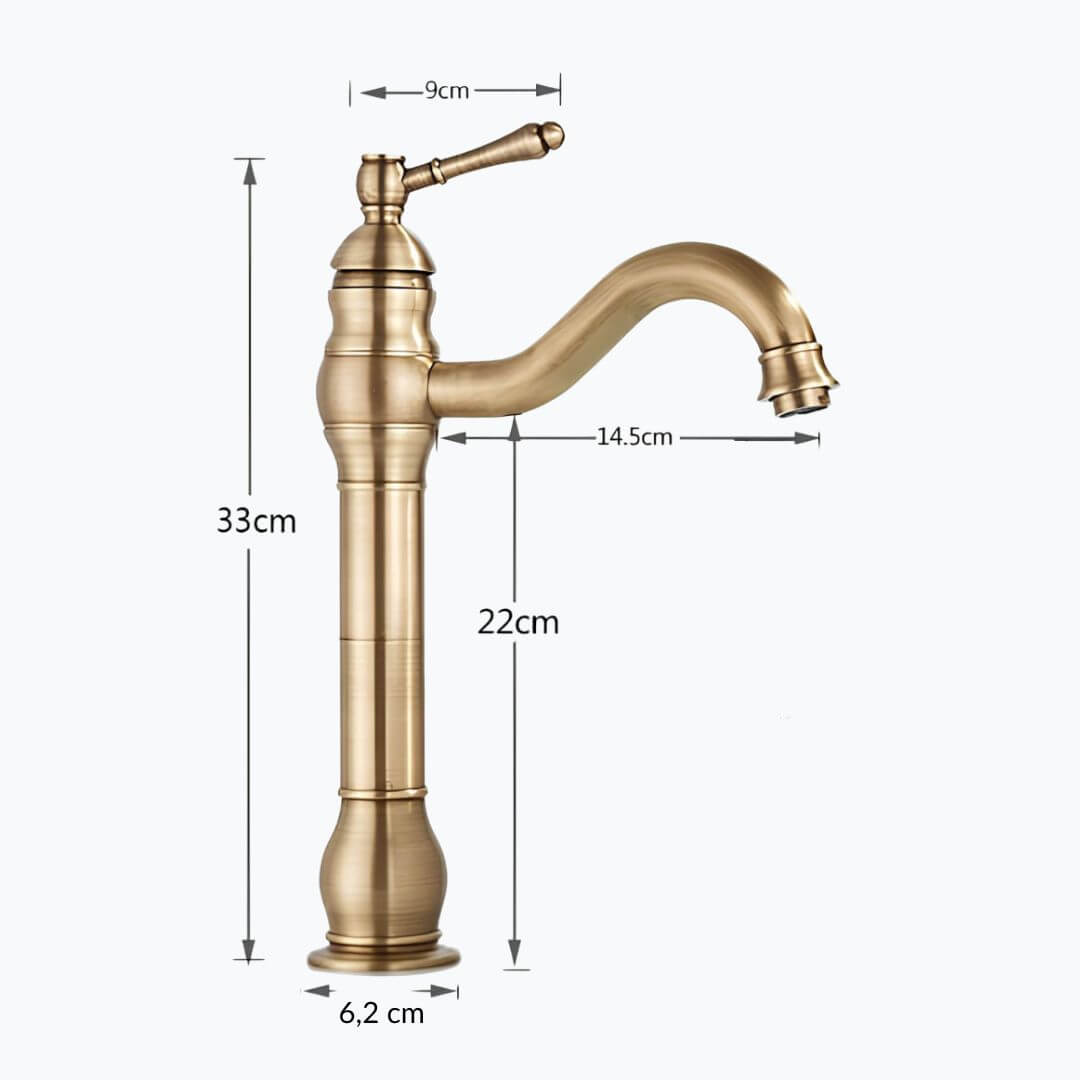 Robinet vasque finition vintage
