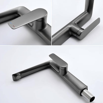 Robinet lavabo haut – mitigeur design à bec allongé