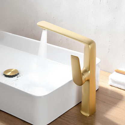 Robinet lavabo haut – mitigeur design à bec allongé