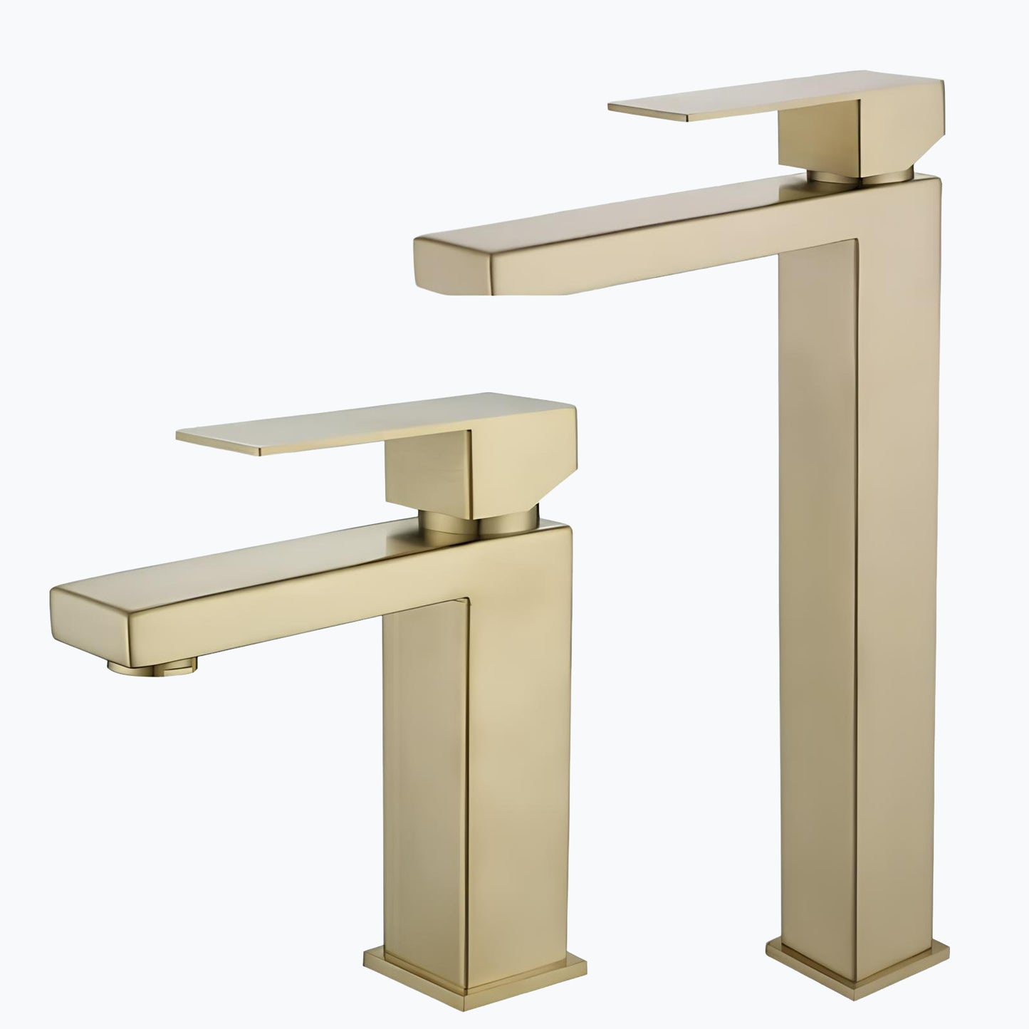 Robinet lavabo mitigeur en inox finition or brossé