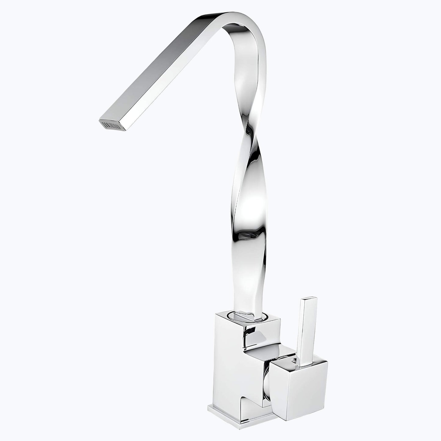 Robinet lavabo mitigeur en laiton – bec rotatif 360°, design contemporain