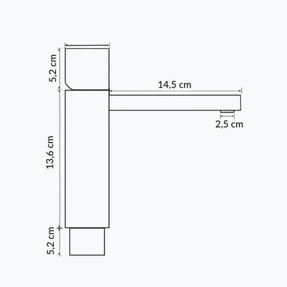 Robinet lavabo mitigeur en laiton – design moderne