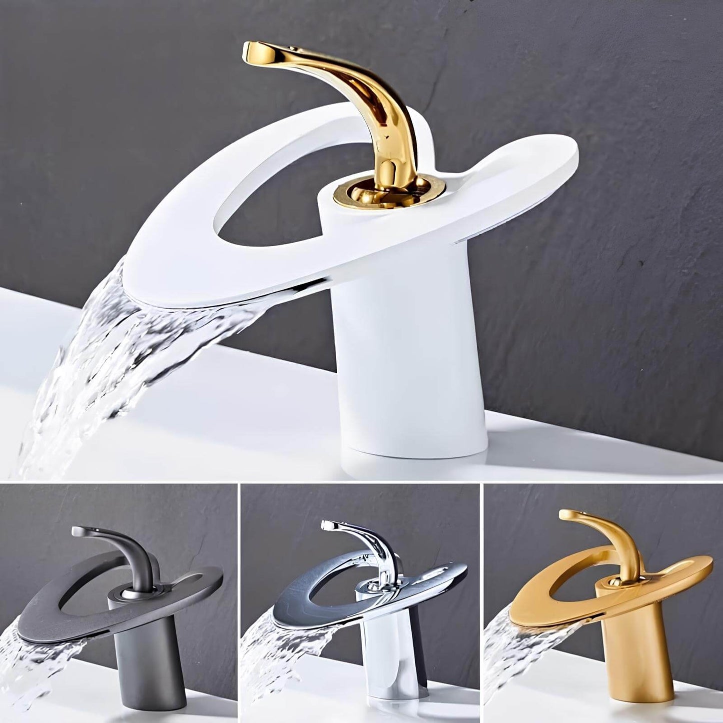 Robinet lavabo mitigeur en laiton – style contemporain silencieux