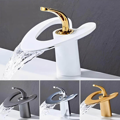 Robinet lavabo mitigeur en laiton – style contemporain silencieux
