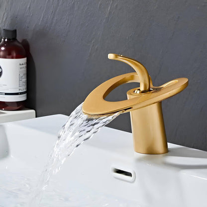 Robinet lavabo mitigeur en laiton – style contemporain silencieux