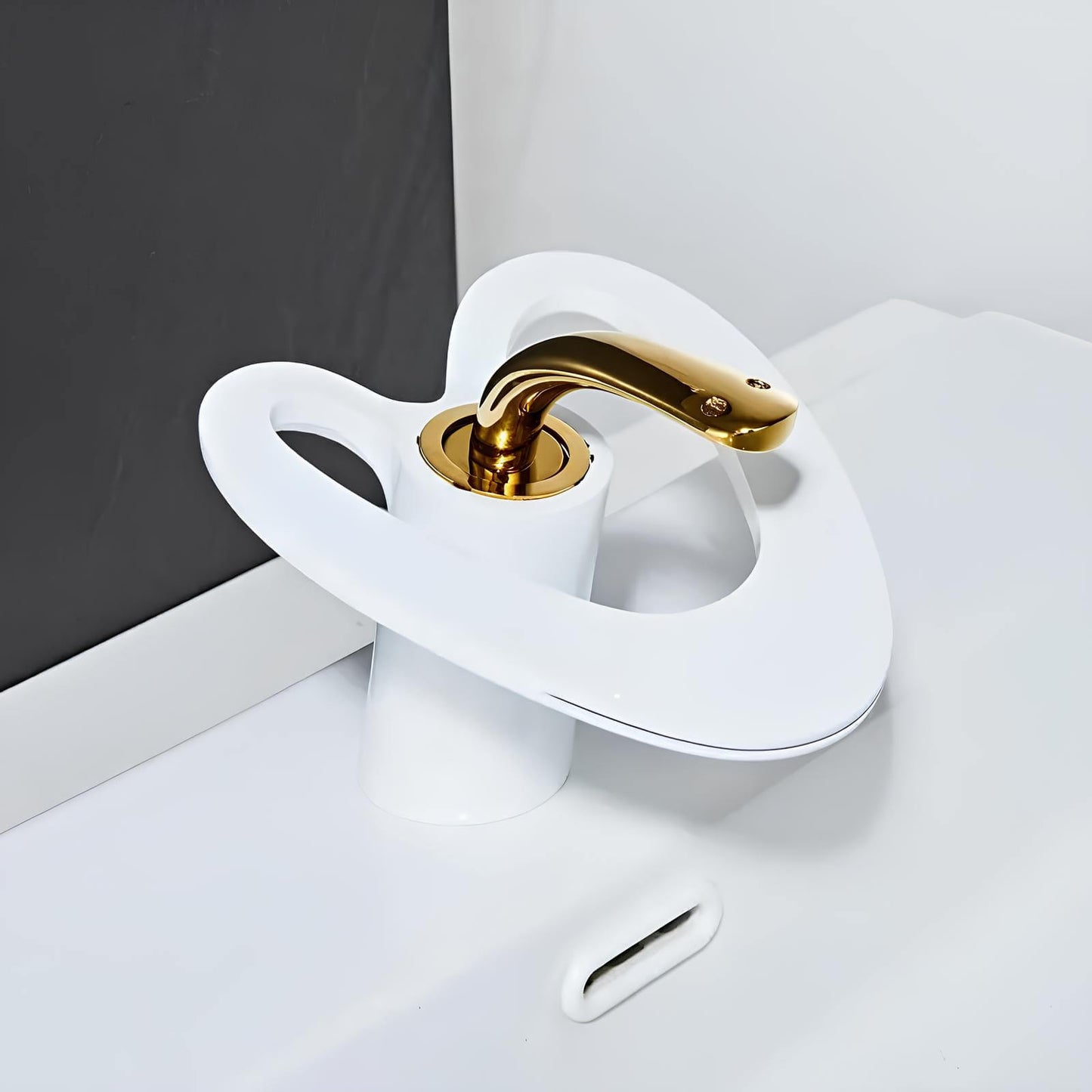 Robinet lavabo mitigeur en laiton – style contemporain silencieux