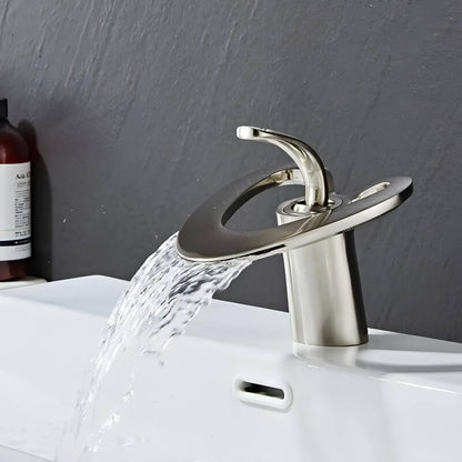 Robinet lavabo mitigeur en laiton – style contemporain silencieux