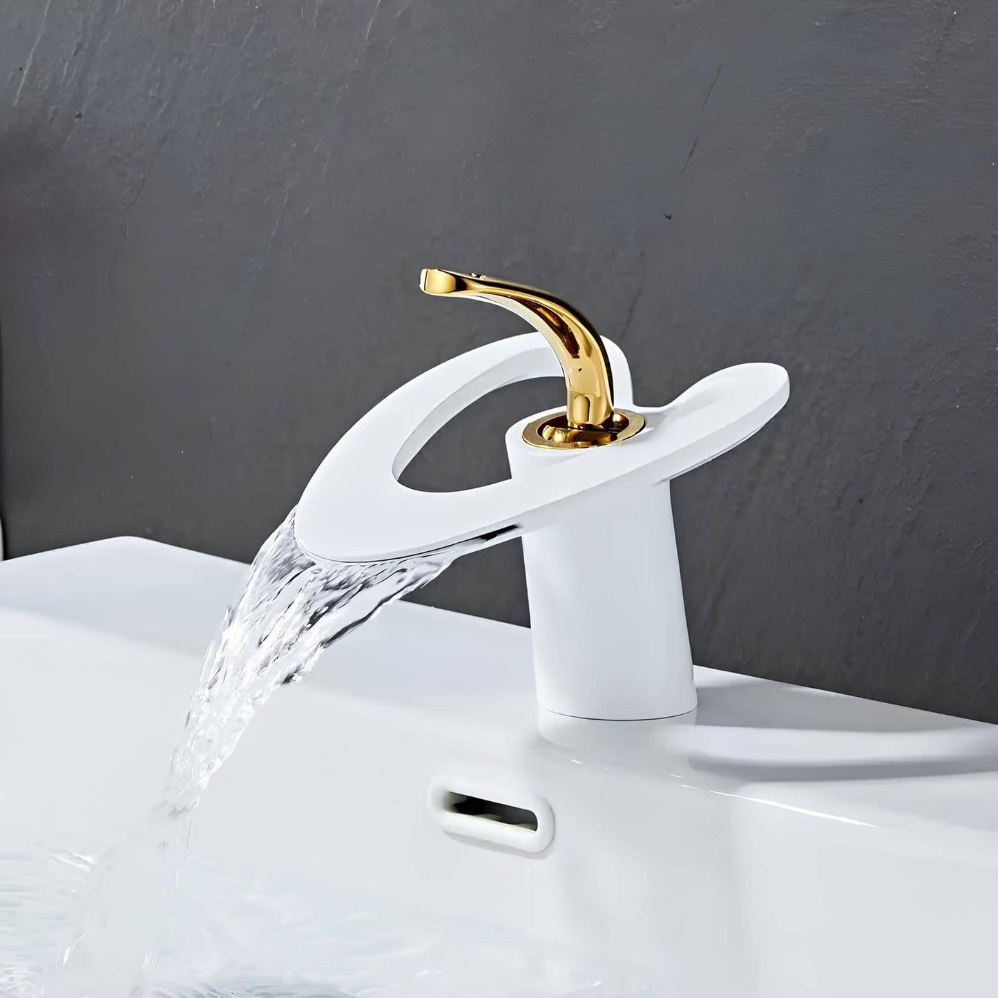 Robinet lavabo mitigeur en laiton – style contemporain silencieux