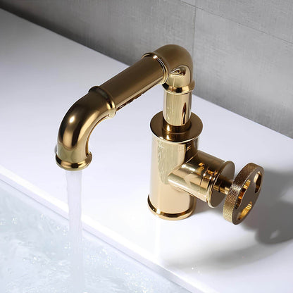 Robinet lavabo mitigeur en laiton - Style industriel