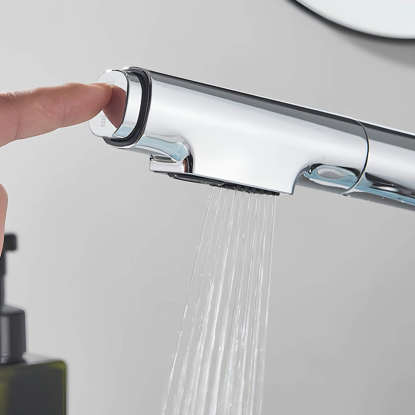 Robinet lavabo orientable avec douchette